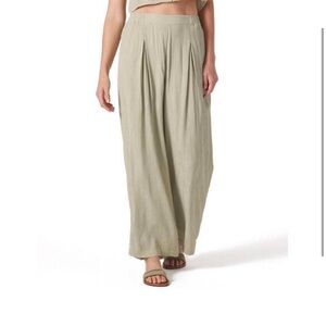 THE NORMAL BRAND Ezra Crepe Wide Leg Pant Womens Medium